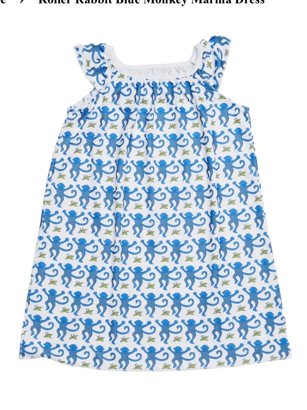 Roller Rabbit Girls Monkey Marina Dress Blue